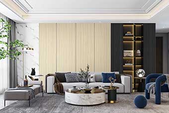 长治轻奢风格-客厅