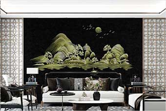 长治森佰汇航空纤维墙咔（湖光山色）